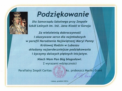 podziekowanie